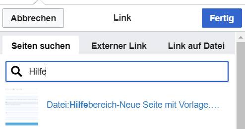 Link wählen