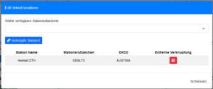 WaveLog Vernküpfung eines Stationslogbuchs